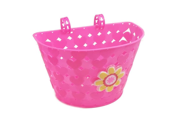 Koszyk na kierownicę / rower - serduszka kwiatek różowy Inna marka