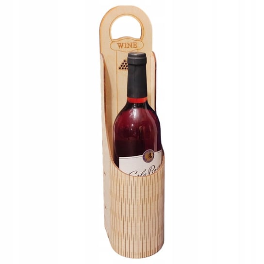 Koszyk na wino lub inny trunek Drewniana skrzynka ozdobna jako prezent Inna marka