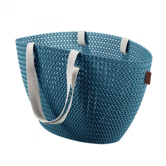 Koszyk na zakupy CURVER Emily Knit, niebieski, 50x24x30 cm Curver