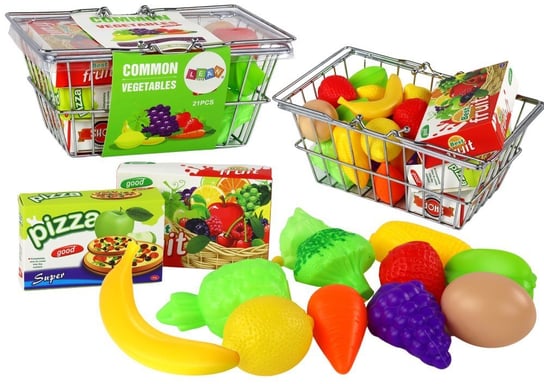 Koszyk Sklepowy Na zakupy Warzywa Owoce Spożywcze Metalowy Lean Toys