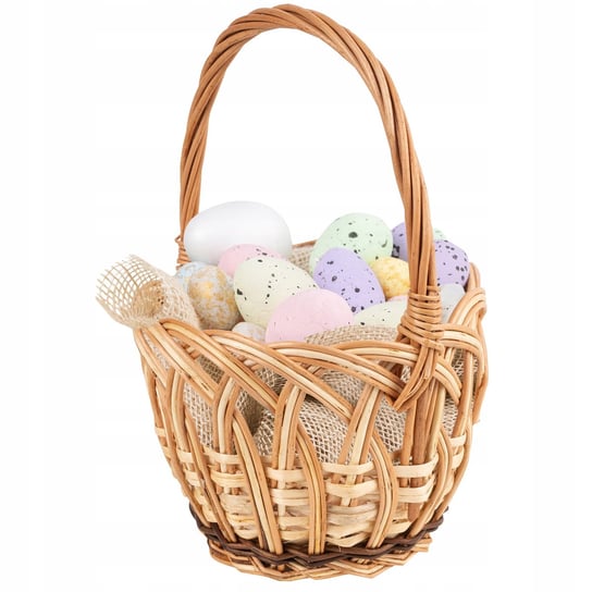 Koszyk wielkanocny wiklinowy z rączką mały święconka kosz koszyczek 16 cm Creative Home