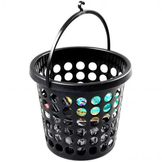 Koszyk z klamerkami, 24 sztuki,  czarny, 18x18x16 cm Plast Team