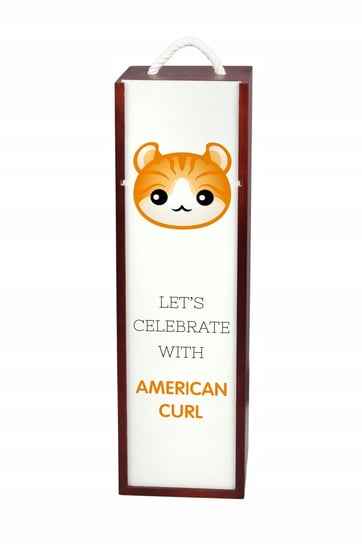 Kot American Curl Pudełko na wino z grafiką drewno Inna marka