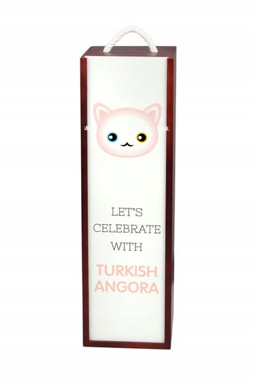 Kot Angora turecka Pudełko na wino z grafiką Inna marka