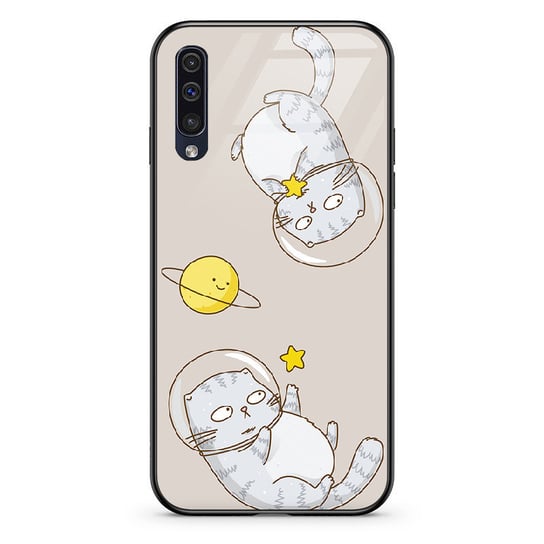 Kot astronauta - Galaxy A50 Etui szklane [TIF 37A] PieceofCase