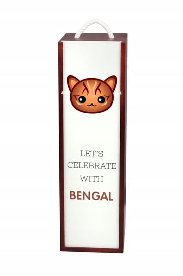 Kot Bengal Pudełko na wino z grafiką drewniane Inna marka