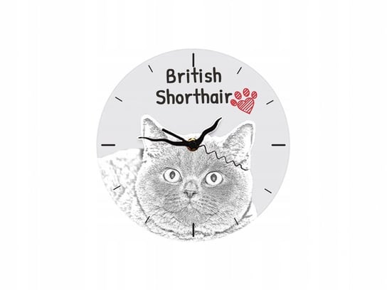 Kot brytyjski krótkowłosy Stojący zegar z grafiką Inna marka