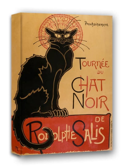 Kot buntownik Chat Noir - obraz na płótnie 50x70 cm Galeria Plakatu
