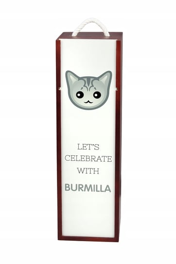 Kot Burmilla Pudełko na wino z grafiką drewniane Inna marka