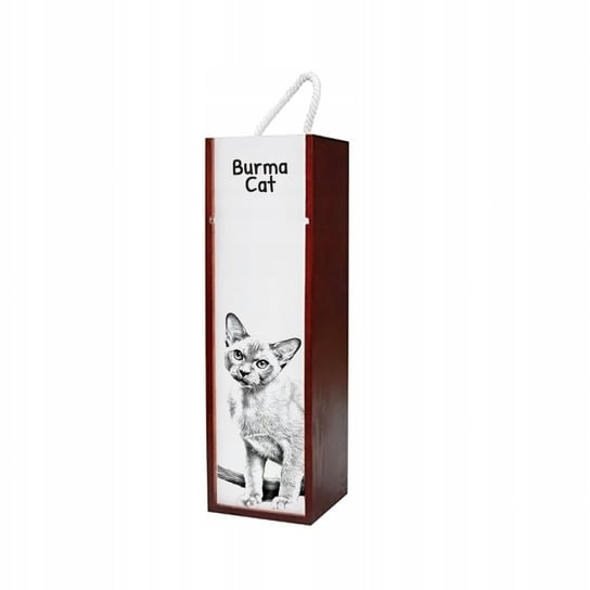 Kot burmski Pudełko na wino z grafiką zdjęciem Inna marka