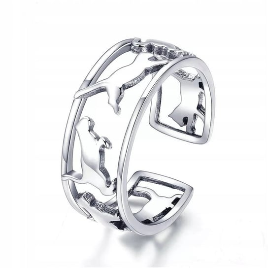 Kot damski pierścionek srebrny 925 otwarty prezent Inna marka