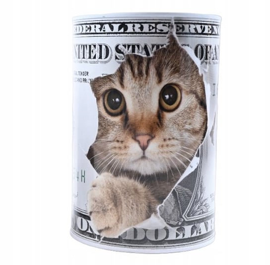 Kot Dolary Metalowa Skarbonka Na Oszczędności Puszka Różne Wzory Midex