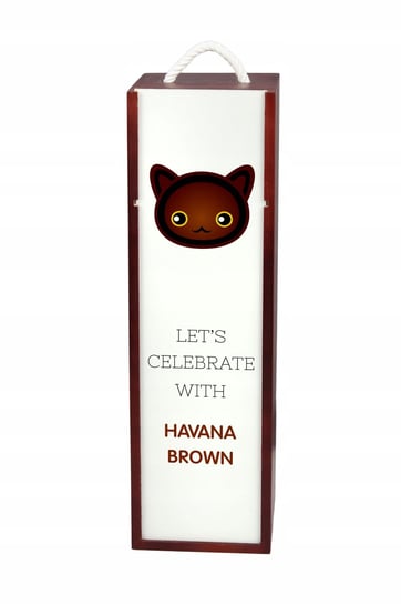 Kot Havana Brown Pudełko na wino z grafiką drewno Inna marka