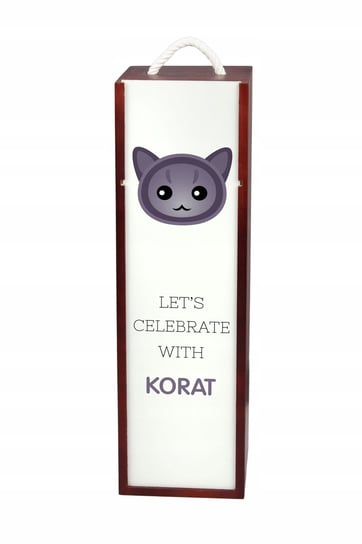 Kot Korat Pudełko na wino z grafiką drewniane Inna marka