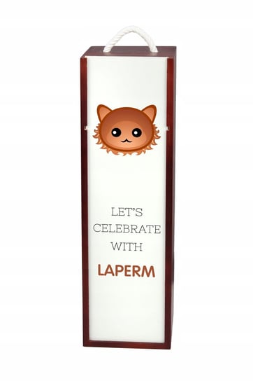 Kot LaPerm Pudełko na wino z grafiką drewniane Inna marka