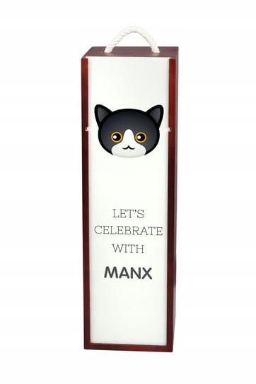 Kot Manx Pudełko na wino z grafiką drewniane Inna marka