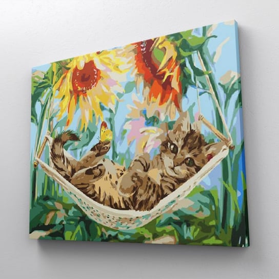 Kot na hamaku - Malowanie po numerach 50x40 cm ArtOnly