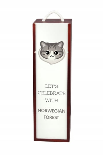 Kot norweski leśny Pudełko na wino z grafiką Inna marka