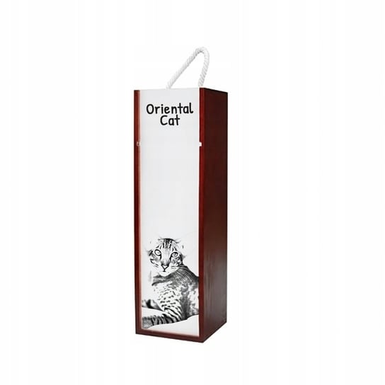 Kot orientalny Pudełko na wino z grafiką zdjęciem Inna marka