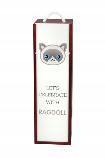 Kot Ragdoll Pudełko na wino z grafiką drewniane Inna marka