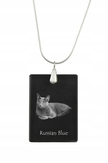 Kot rosyjski niebieski Kryształowy naszyjnik Inna marka