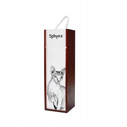 Kot Sfinks Pudełko na wino z grafiką zdjęciem Inna marka
