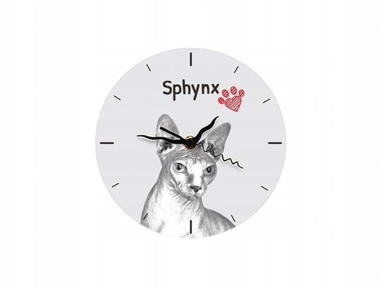 Kot Sfinks Stojący zegar z grafiką, MDF Inna marka
