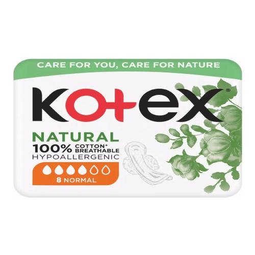 Kotex Natural, Normal, Podpaski, 8szt. Kotex