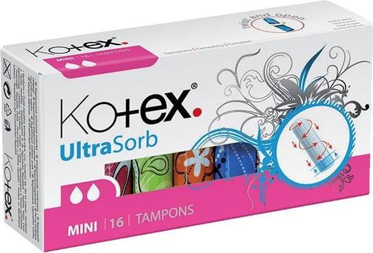 Kotex, Tampony Ultra Sorb Mini, 16 szt. Kotex