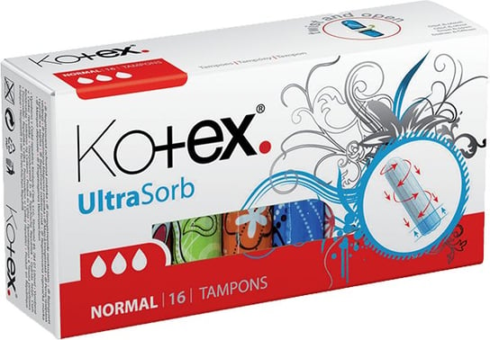 Kotex, Tampony Ultra Sorb Normal, 16 szt. Kotex