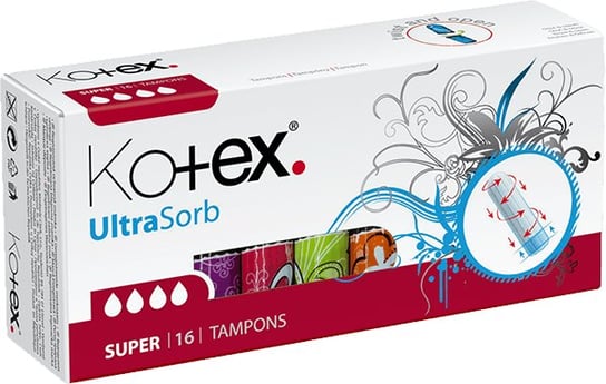 Kotex, Tampony Ultra Sorb Super, 16 szt. Kotex