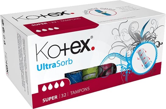 Kotex, Tampony Ultra Sorb Super, 32 szt. Kotex