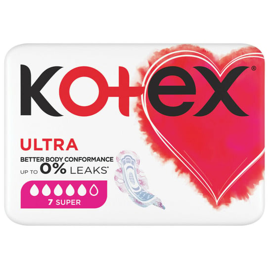 Kotex, Ultra Super, Podpaski, 7 szt. Kotex