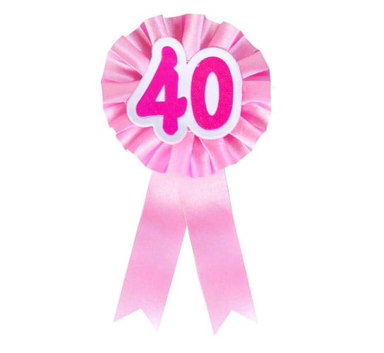 Kotylion urodzinowy, 40, różowy GoDan