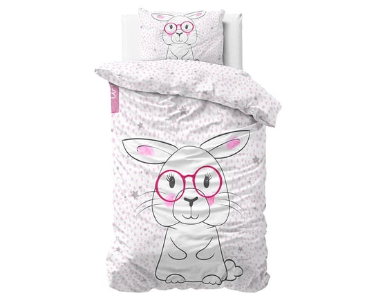 Kpl 135x200 WISE BUNNY różowy bawełna DreamHouse