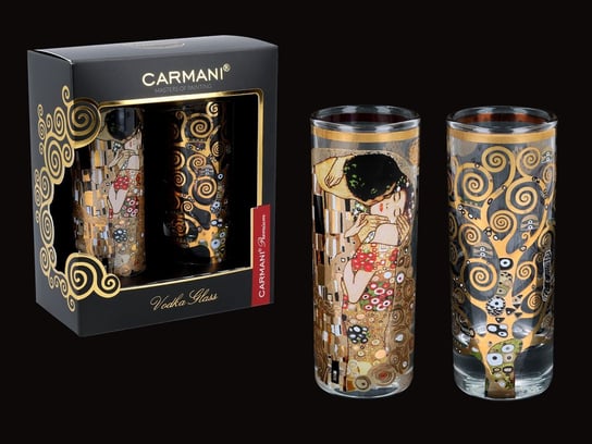 Kpl. 2 kieliszków do wódki - G. Klimt. Pocałunek + Drzewo (CARMANI) Carmani