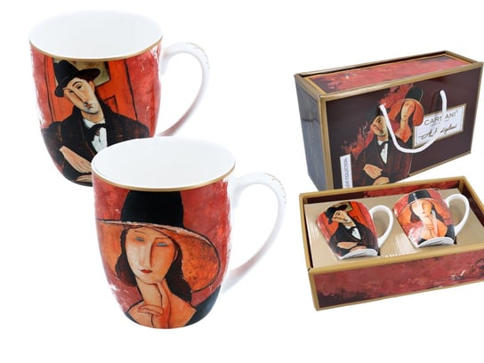 Kpl. 2 kubków - A. Modigliani Kobieta w kapeluszu i Mario Varvogli (CARMANI) Carmani
