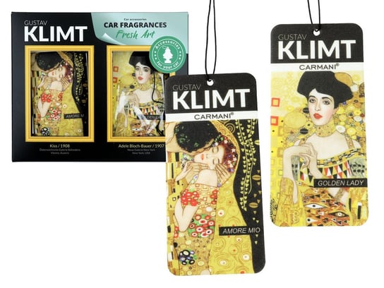 Kpl. 2 zapachów samochodowych - G. Klimt - Amore mio i Golden Lady (CARMANI) Carmani