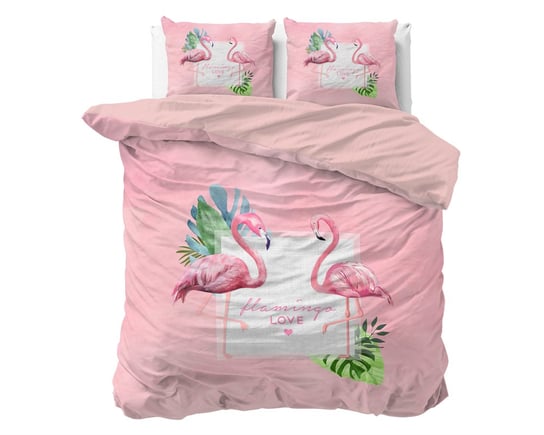 Kpl 200x220 SUNNY FLAMINGO'S różowy bawełna DreamHouse