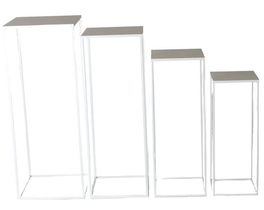 Kpl 4 metalowych stolików białych Inna marka