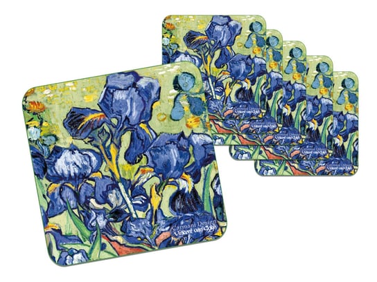 Kpl. 6 podkładek korkowych - V. van Gogh, Irysy (CARMANI) Carmani