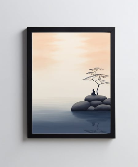 Krajobraz w stylu Japandi - 40x50 cm - Bez ramy Harmony Posters