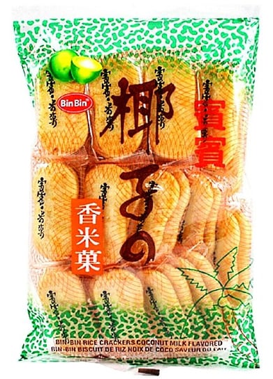 Krakersy ryżowe z mleczkiem kokosowym 150g - Bin Bin Namchow
