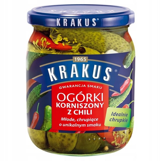 Krakus Ogórki korniszony z chili 500g Krakus