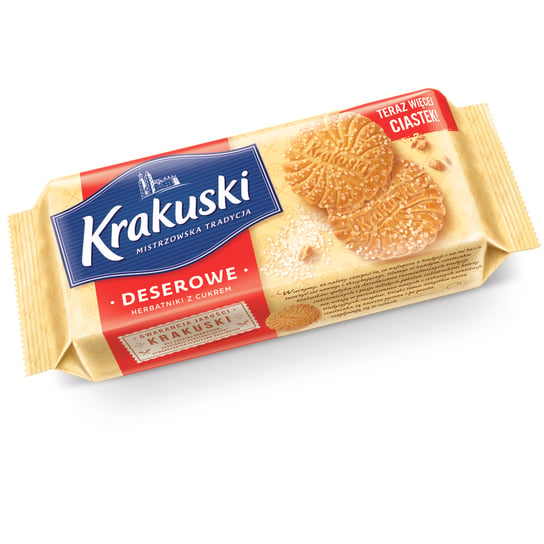 Krakuski herbatniki deserowe z cukrem 200 g Krakuski