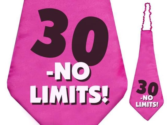 Krawat, 30, no limits!, 59 cm PartyDeco