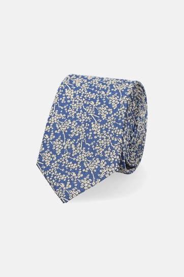 Krawat Beżowo-Niebieski Wzór Roślinny Inna marka