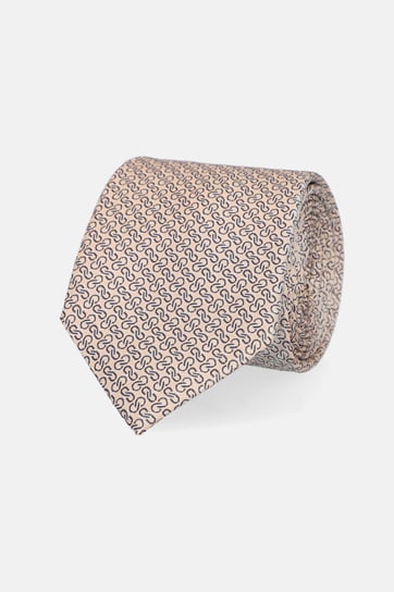 Krawat Beżowy Wzór Lancerto