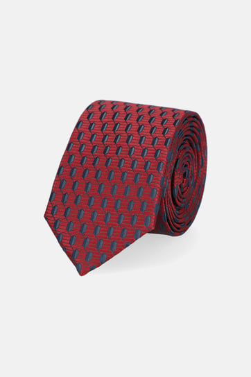 Krawat Bordowy Wzór Lancerto