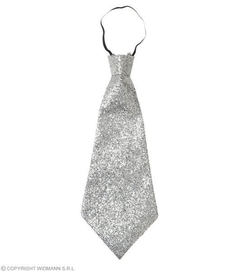 Krawat brokatowy srebrny Widmann